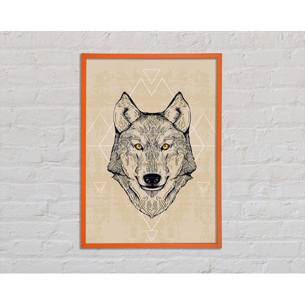 Union Rustic Wolfskopf Einzelner Bilderrahmen Kunstdrucke Wayfair De